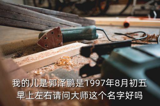 我的兒是郭澤鵬是1997年8月初五早上左右請問大師這個名字好嗎