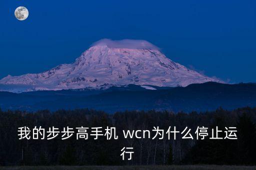 我的步步高手機 wcn為什么停止運行