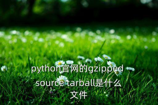 python官網(wǎng)的gzipped source tarball是什么文件