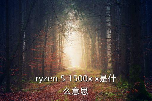 ryzen 5 1500x x是什么意思
