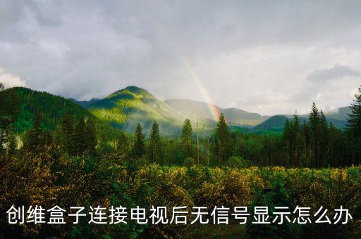 創(chuàng)維盒子連接電視后無(wú)信號(hào)顯示怎么辦