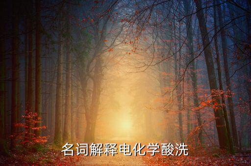 名詞解釋電化學(xué)酸洗