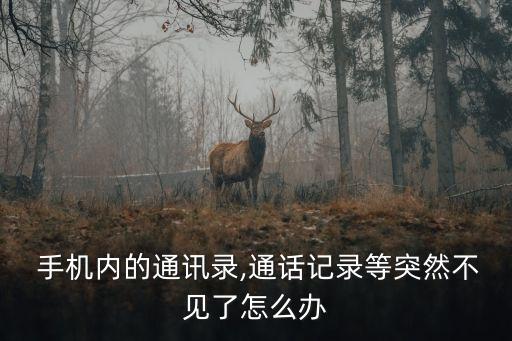  手機(jī)內(nèi)的通訊錄,通話記錄等突然不見(jiàn)了怎么辦