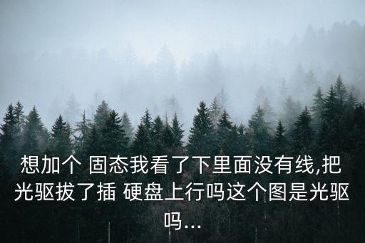 想加個(gè) 固態(tài)我看了下里面沒有線,把光驅(qū)拔了插 硬盤上行嗎這個(gè)圖是光驅(qū)嗎...