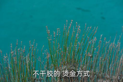 不干膠的 燙金方式