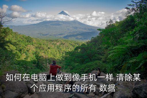 如何在電腦上做到像手機一樣 清除某個應(yīng)用程序的所有 數(shù)據(jù)