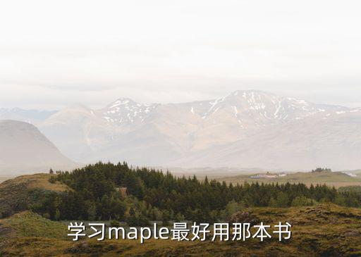 學(xué)習(xí)maple最好用那本書