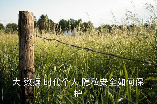 大數據時代的隱私問題