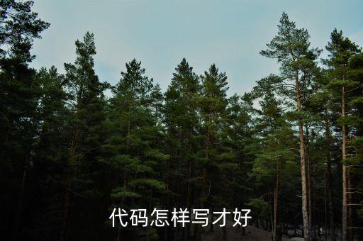代碼怎樣寫才好