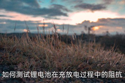 如何測試鋰電池在充放電過程中的阻抗