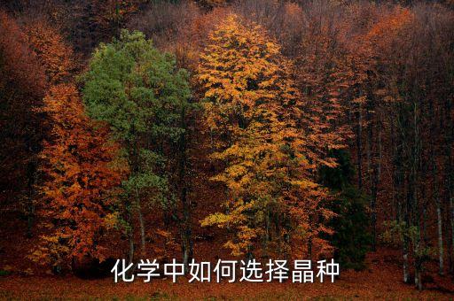 化學(xué)中如何選擇晶種