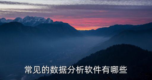 常見的數(shù)據(jù)分析軟件有哪些
