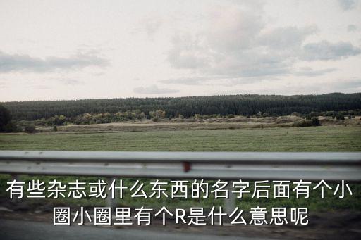 有些雜志或什么東西的名字后面有個小圈小圈里有個R是什么意思呢