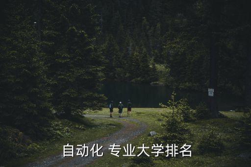 自動化 專業(yè)大學(xué)排名