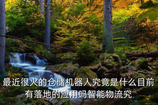最近很火的倉儲機器人究竟是什么目前有落地的應用嗎智能物流究