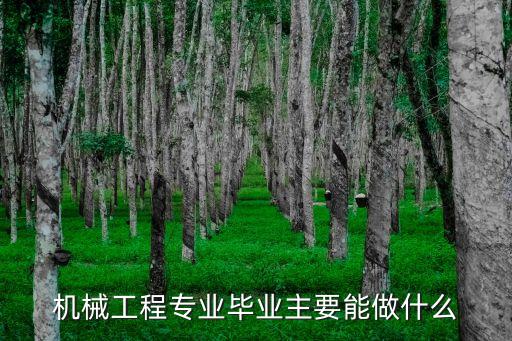 機(jī)械工程專(zhuān)業(yè)畢業(yè)主要能做什么