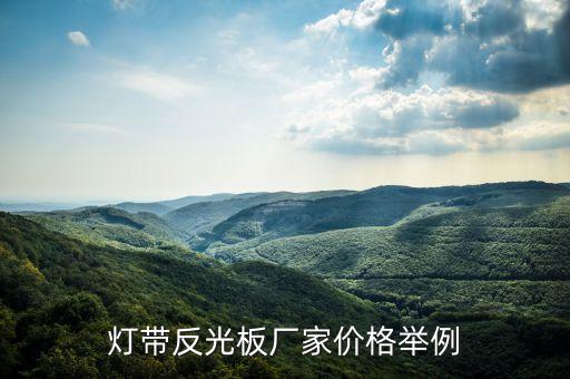 燈帶反光板廠家價格舉例