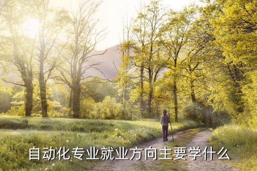 自動化專業(yè)就業(yè)方向主要學什么