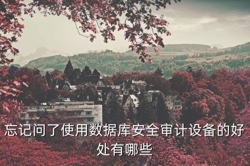 忘記問了使用數(shù)據(jù)庫安全審計設(shè)備的好處有哪些