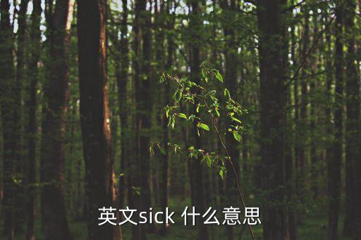 英文sick 什么意思