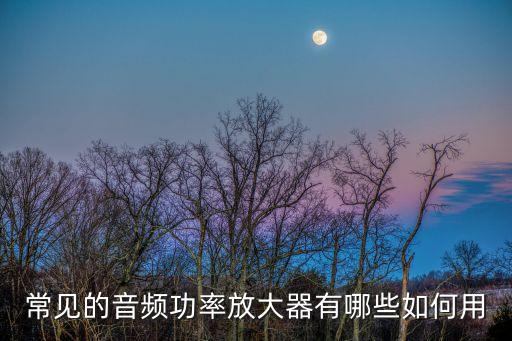 常見的音頻功率放大器有哪些如何用