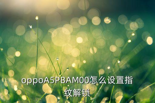 oppoA5PBAM00怎么設(shè)置指紋解鎖