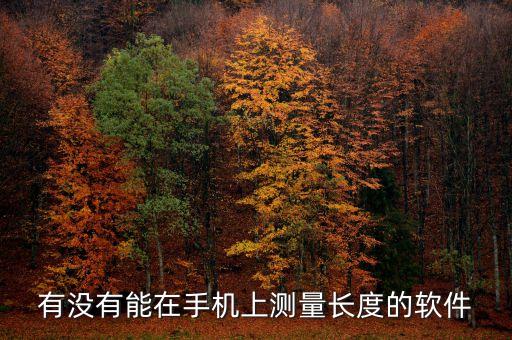 有沒(méi)有能在手機(jī)上測(cè)量長(zhǎng)度的軟件