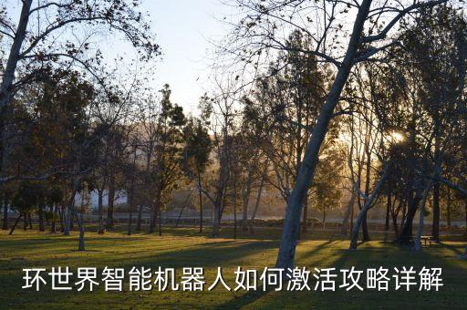 環(huán)世界智能機(jī)器人如何激活攻略詳解