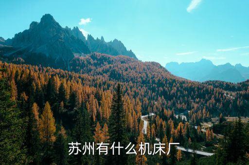 蘇州有什么機(jī)床廠
