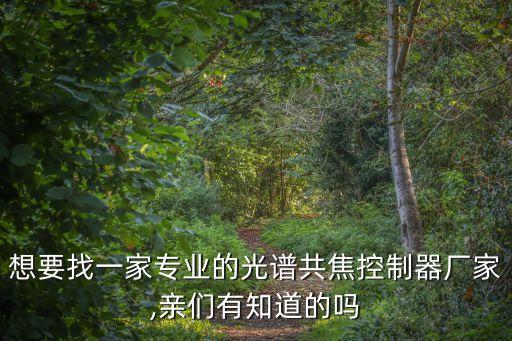 想要找一家專業(yè)的光譜共焦控制器廠家,親們有知道的嗎