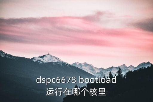 dspc，dspc6678 bootload運(yùn)行在哪個(gè)核里