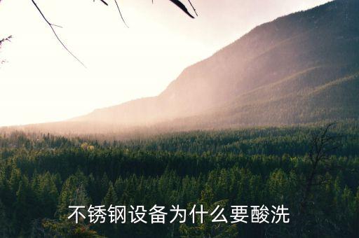 不銹鋼設(shè)備為什么要酸洗