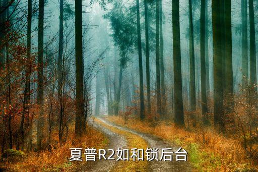 夏普r2，夏普R2如和鎖后臺(tái)