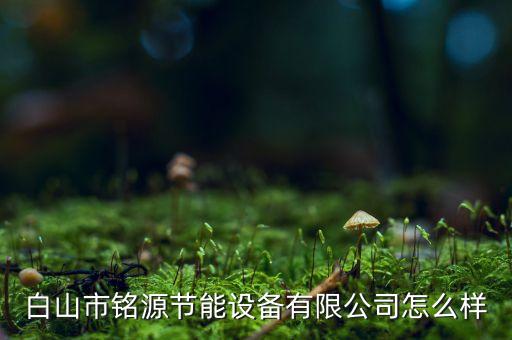 白山市銘源節(jié)能設(shè)備有限公司怎么樣