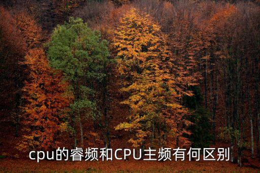 cpu的睿頻和CPU主頻有何區(qū)別