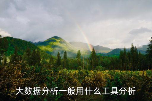 大數(shù)據(jù)分析一般用什么工具分析