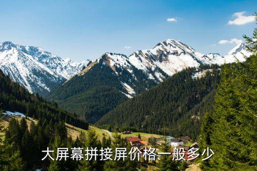 大屏幕拼接屏價(jià)格一般多少