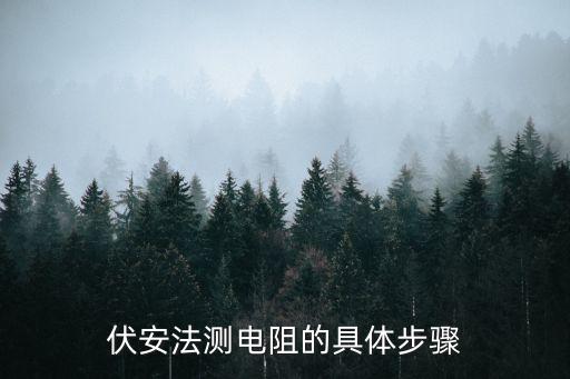 伏安法測(cè)電阻的具體步驟