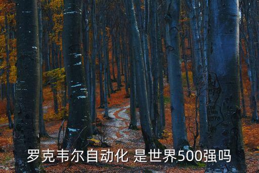 羅克韋爾自動化 是世界500強嗎