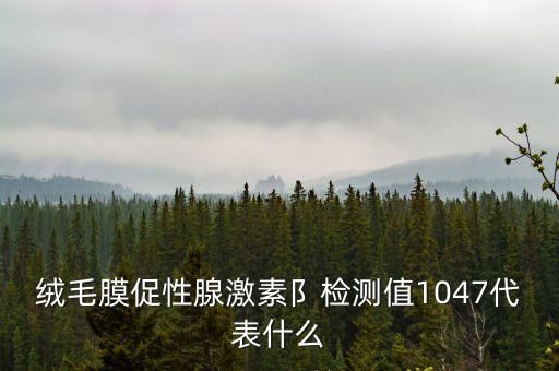 絨毛膜促性腺激素阝檢測值1047代表什么