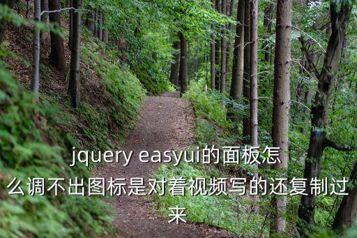 jquery easyui的面板怎么調(diào)不出圖標是對著視頻寫的還復(fù)制過來