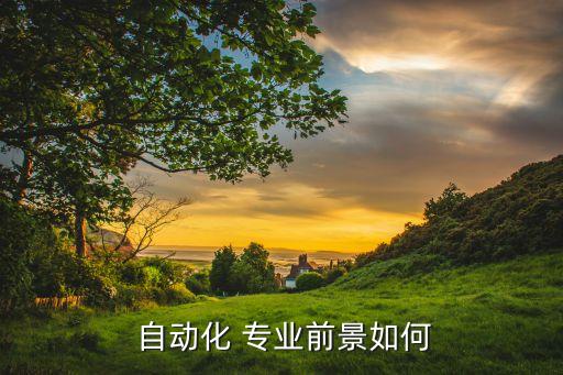  自動化 專業(yè)前景如何