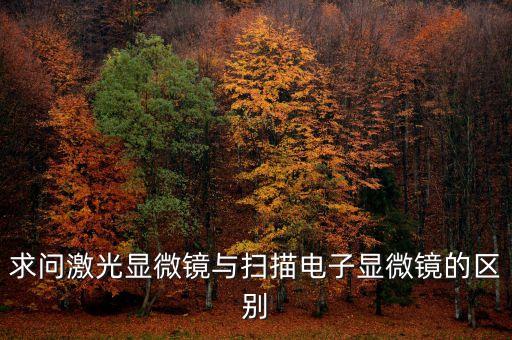 求問激光顯微鏡與掃描電子顯微鏡的區(qū)別