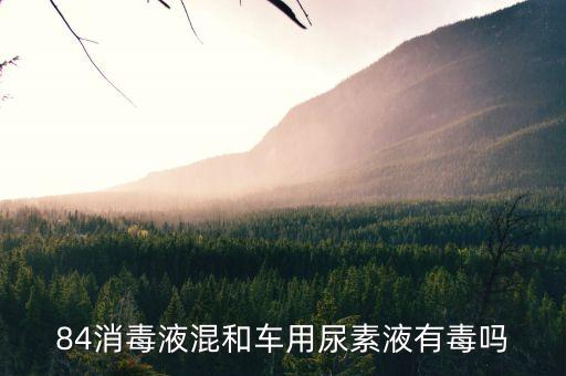 84消毒液混和車用尿素液有毒嗎
