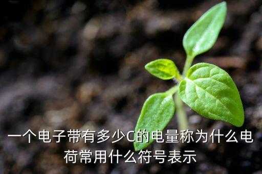 一個電子帶有多少C的電量稱為什么電荷常用什么符號表示