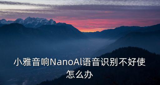 小雅音響NanoAl語(yǔ)音識(shí)別不好使怎么辦