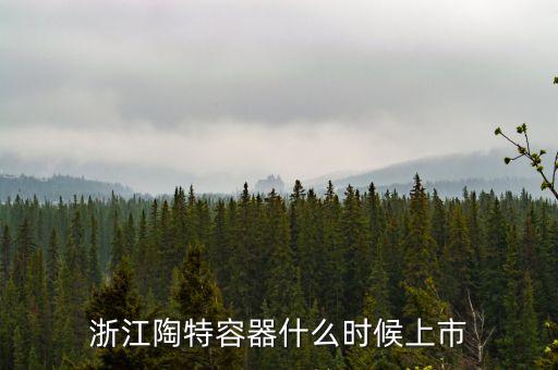 浙江陶特容器什么時候上市