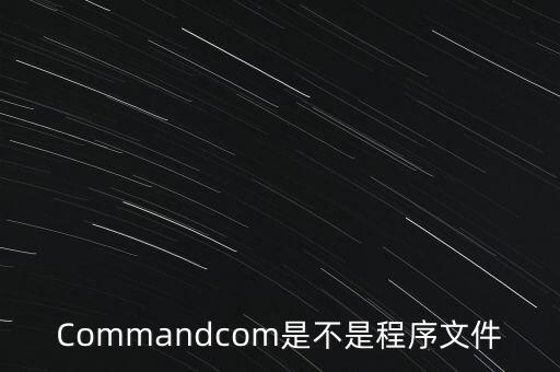Commandcom是不是程序文件