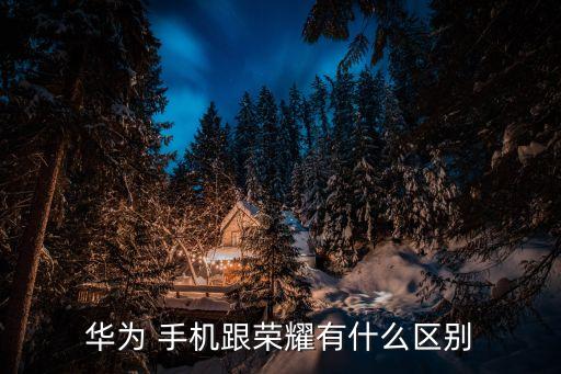 華為 手機(jī)跟榮耀有什么區(qū)別