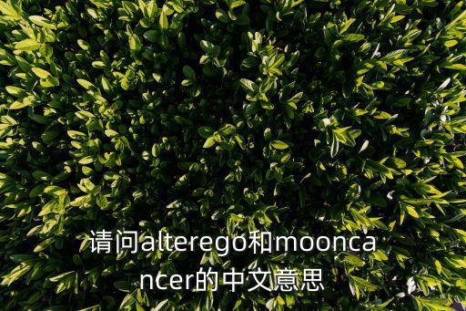 請(qǐng)問(wèn)alterego和mooncancer的中文意思